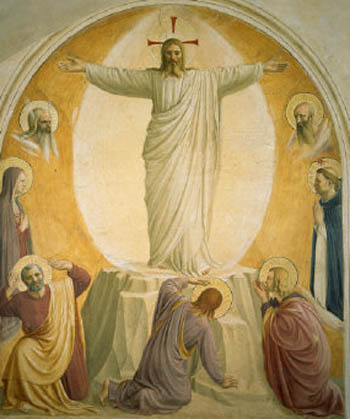 A painting of the Transfiguration of Our Lord